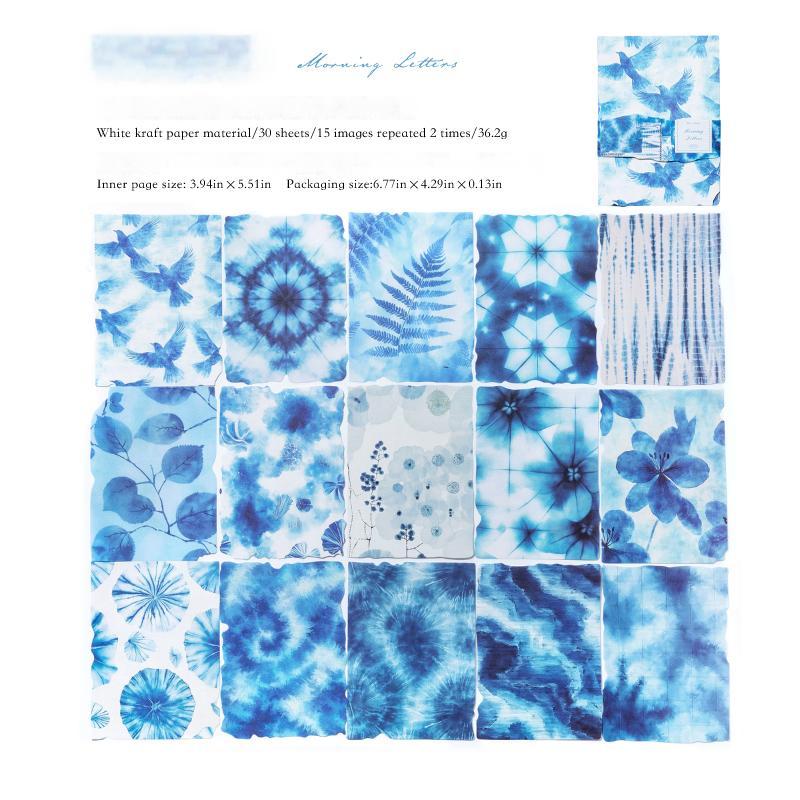 Vintage tie dye paper -30Pcs each pack