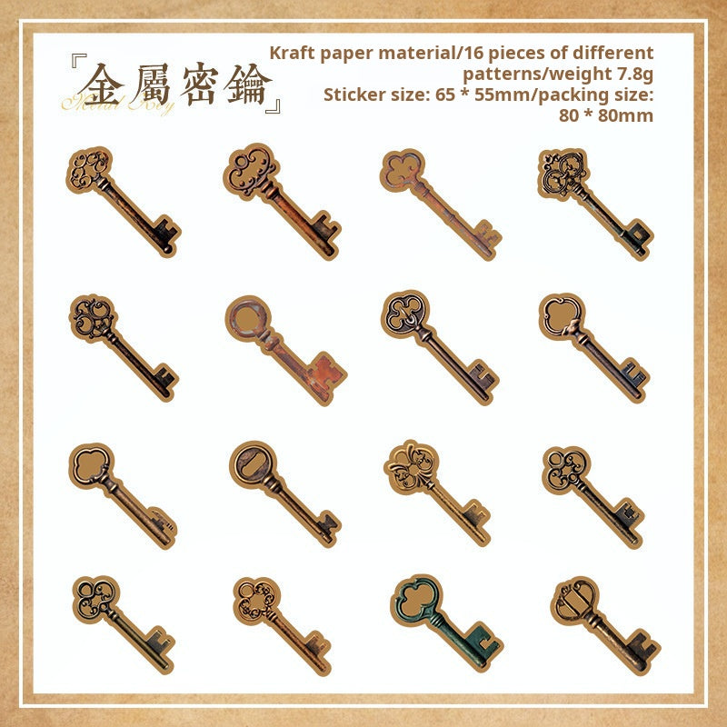 0509 Old Items Solid Stickers -16Pcs each pack