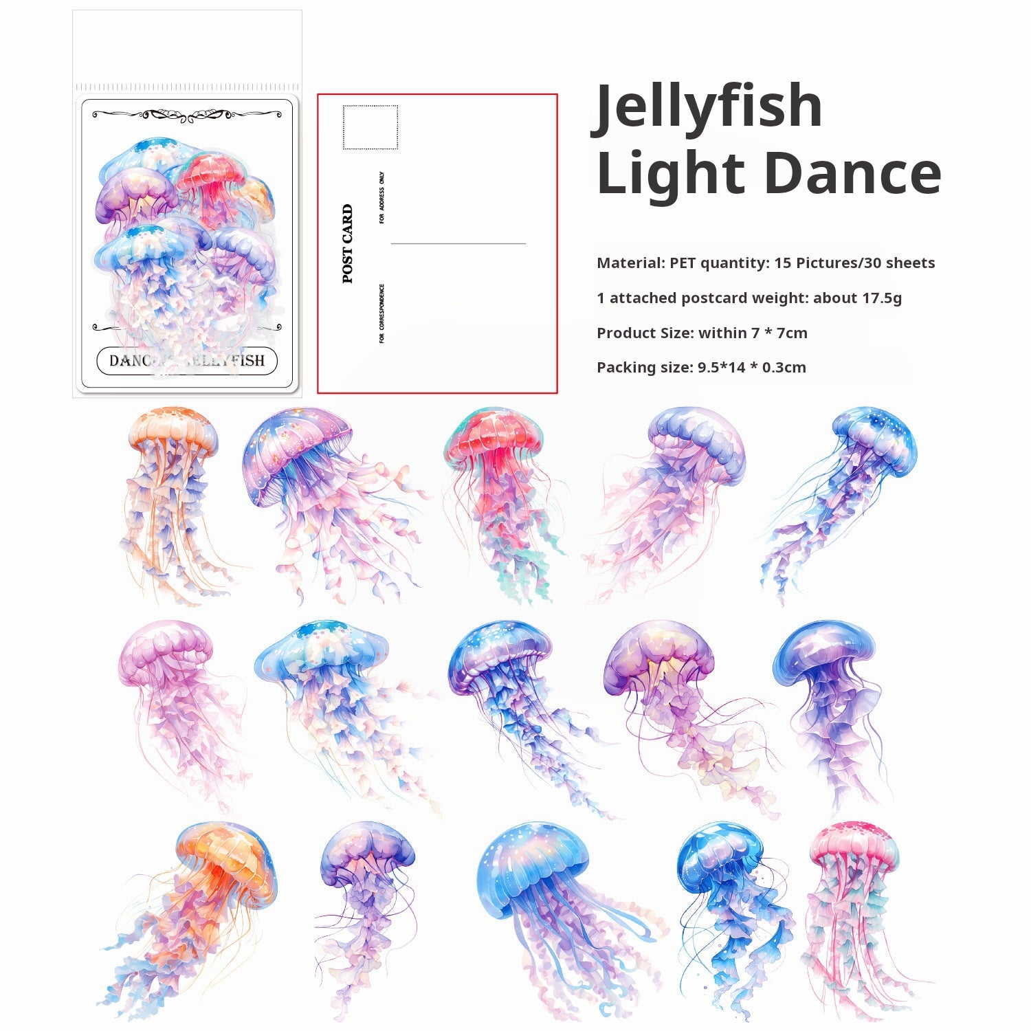 0426 Ocean Melody Series Sticker-30Pcs each pack