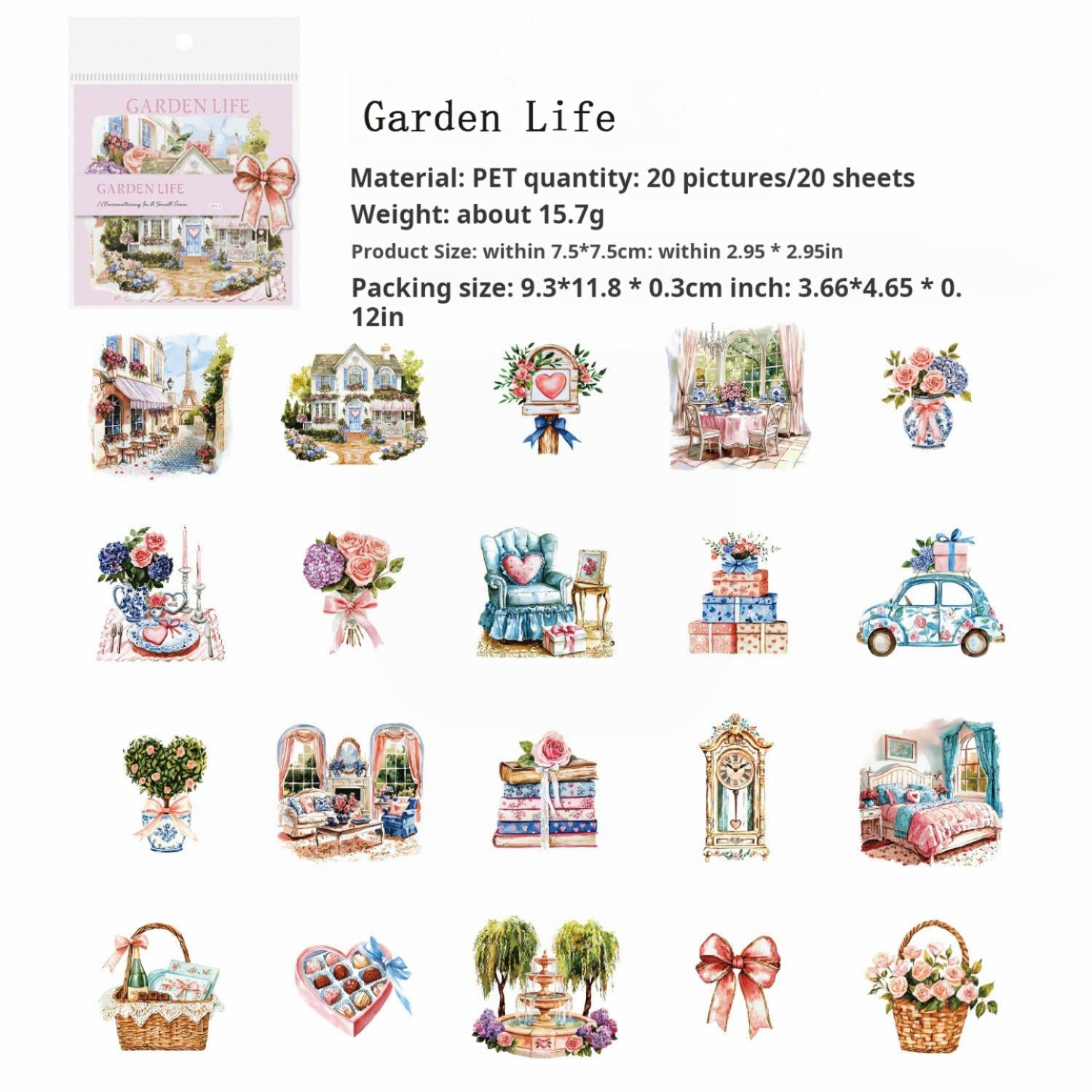 0328 Encounters in a Small Town Series Sticker -20Pcs each pack