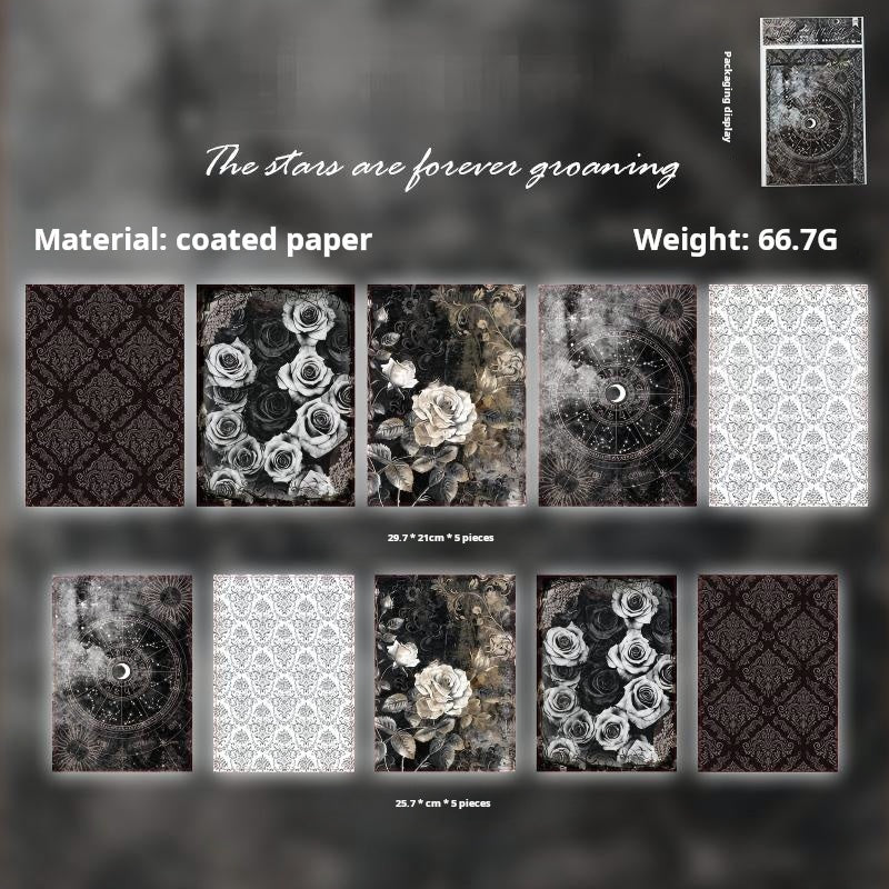 Vintage dark paper -10Pcs each pack