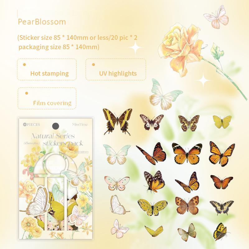 0612 Butterfly PET sticker -40Pcs each pack