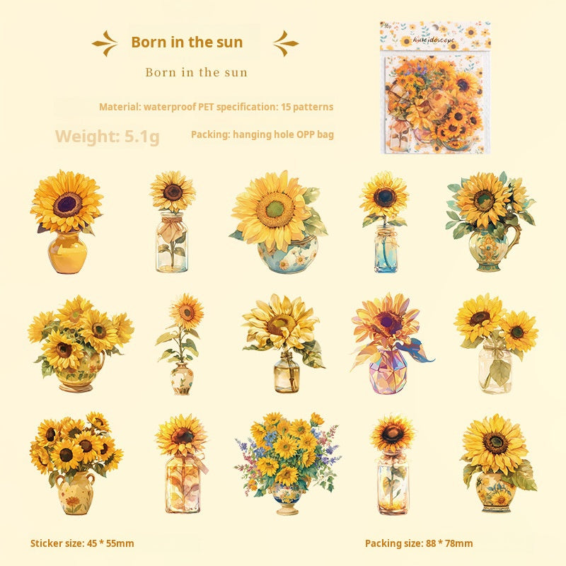 0509 Kaleidoscope Series PET Stickers -15Pcs each pack