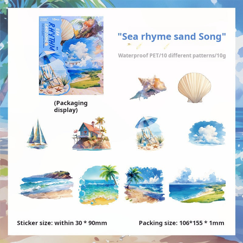 0220 Nature Scroll Series sticker -10Pcs each pack