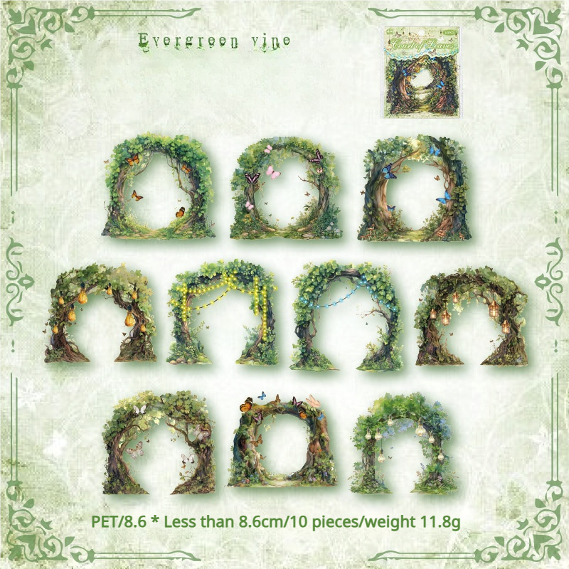 0506 Ichibana Series PET Stickers -10Pcs each pack