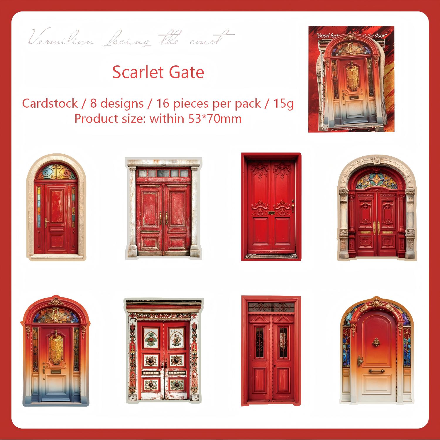 Door Cardstock Stickers -16Pcs each pack