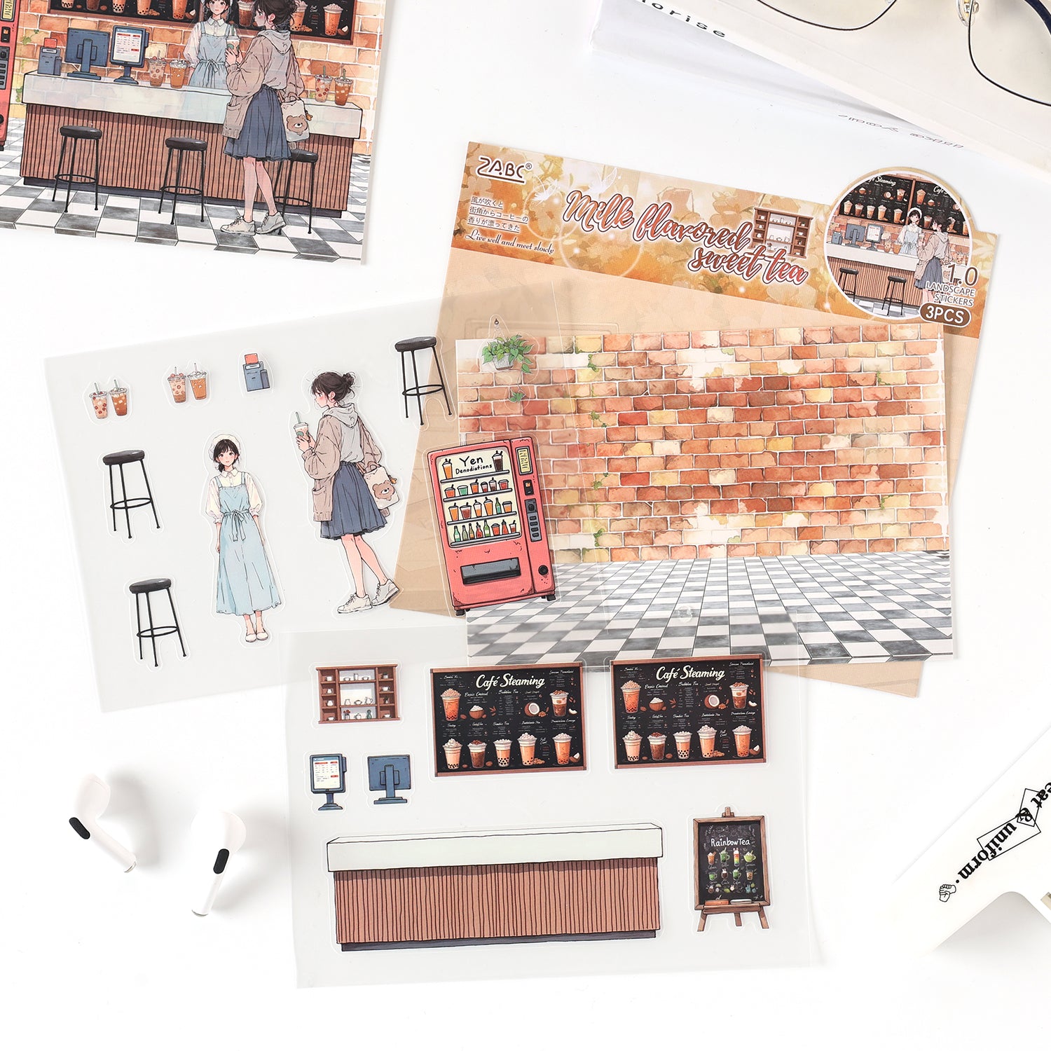 0726 Street Shop PET Sticker -3Pcs each pack