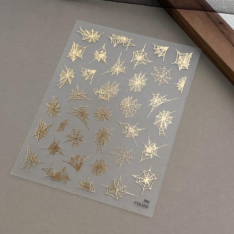 M266- Spider web Embossed Mini sticker 1 Pcs