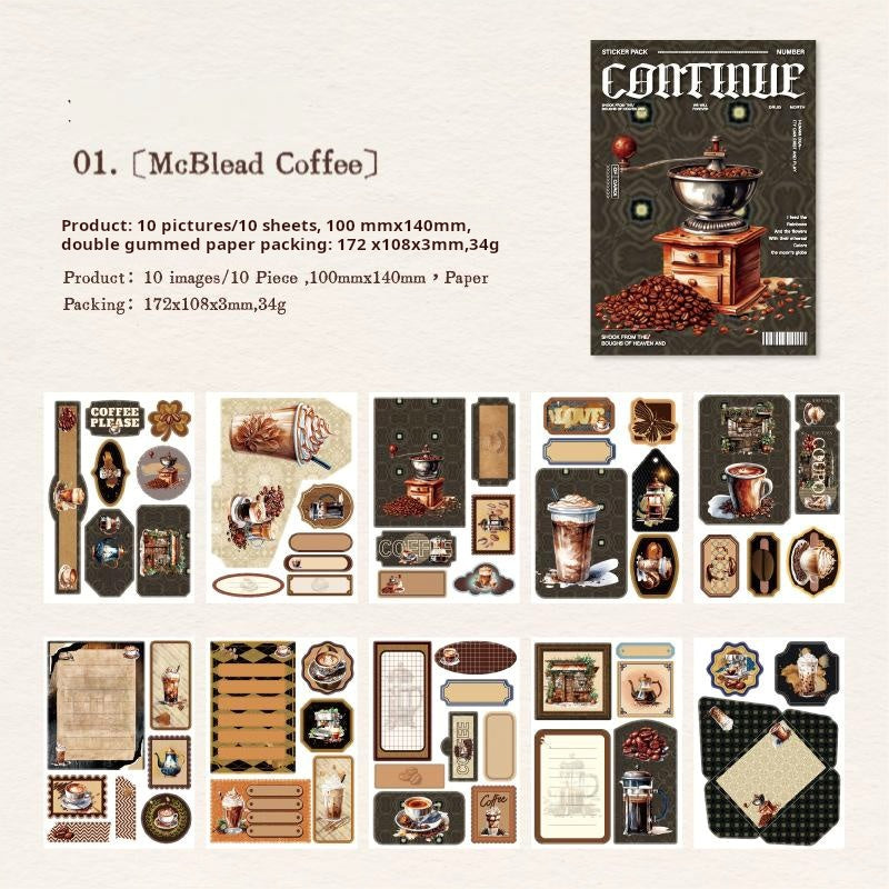 0524 Vintage Film sticker pack -10Pcs each pack