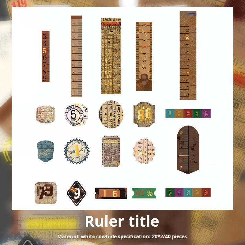 0313 Retro Decoration Series Sticker -40Pcs each pack