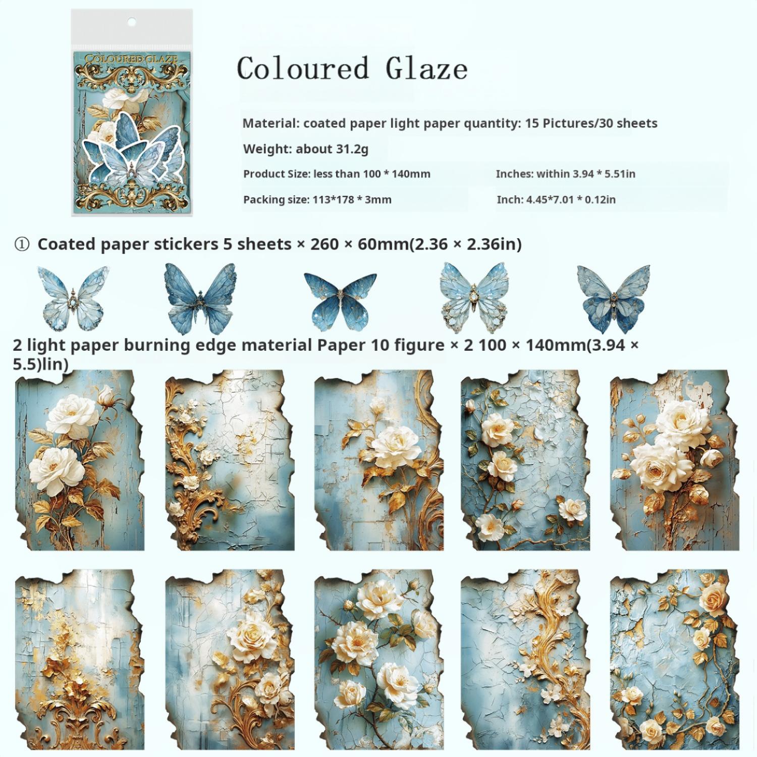 0530 Butterfly and flower Mixed pack -30Pcs each pack