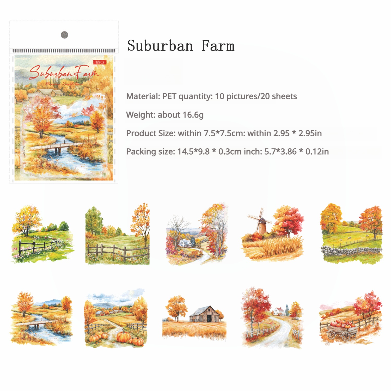 0321 Mountain Travel Series Sticker -20Pcs each pack