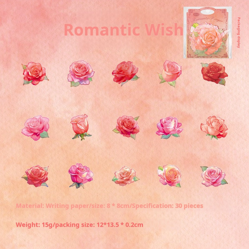 0426 Flowery Language and Wishes Series Paper -30Pcs each pack
