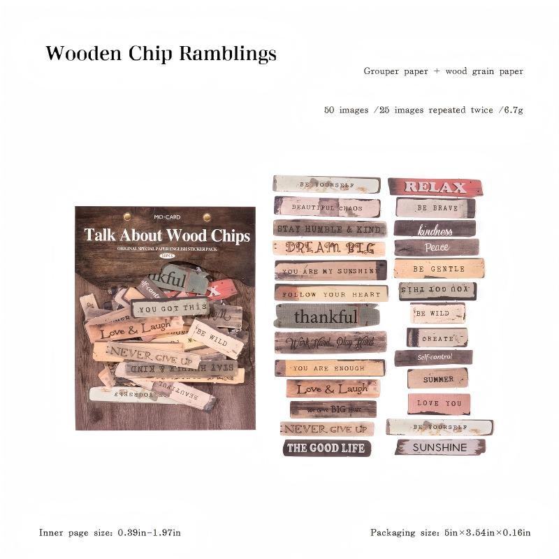 English Solid sticker -50Pcs each pack