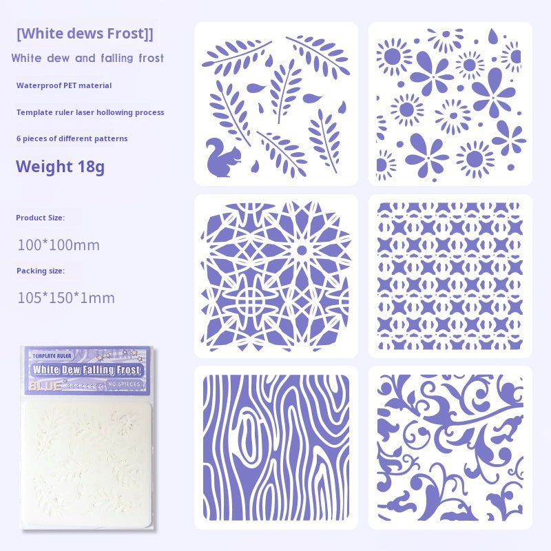 0318 Biye yin dream Series stencil -6Pcs each pack