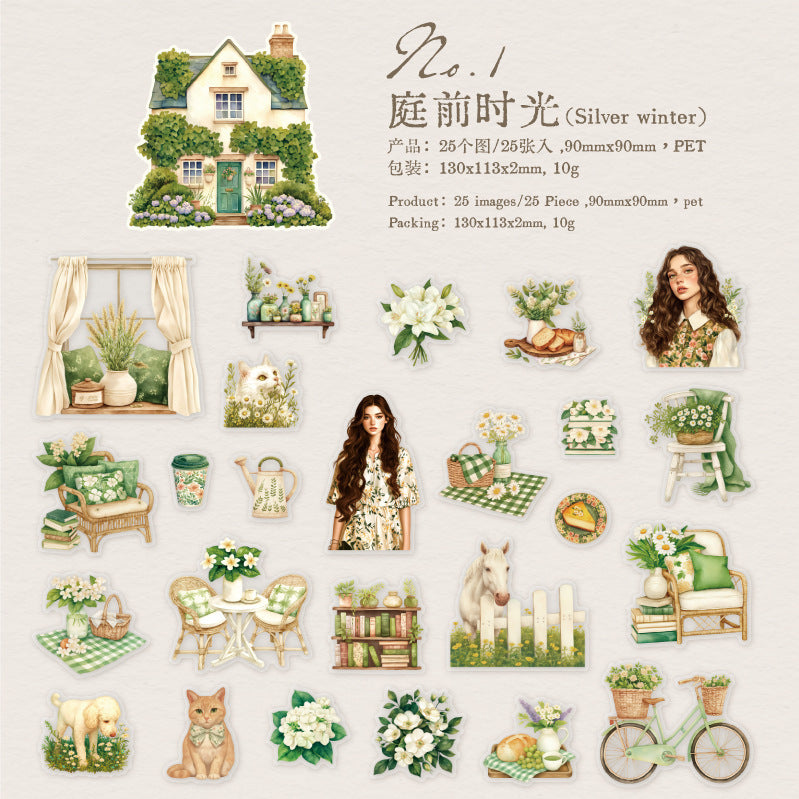 0221 Warm Sunshine Series Stickers -25SPcs each pack