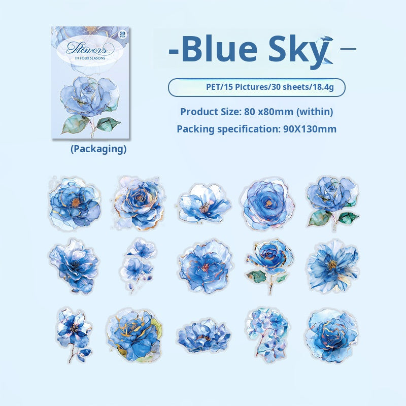 0310 Flower Season Series Stickers -30Pcs each pack