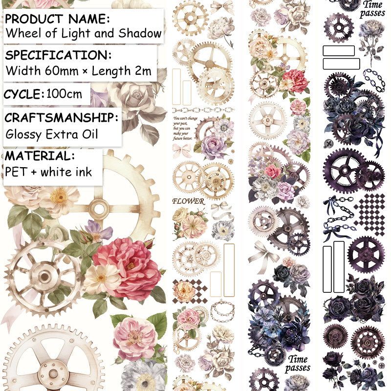 Wheel of Light and Shadow tape pattern chart