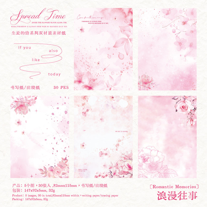 0314 Growing Poetry Series Paper -30Pcs each pack