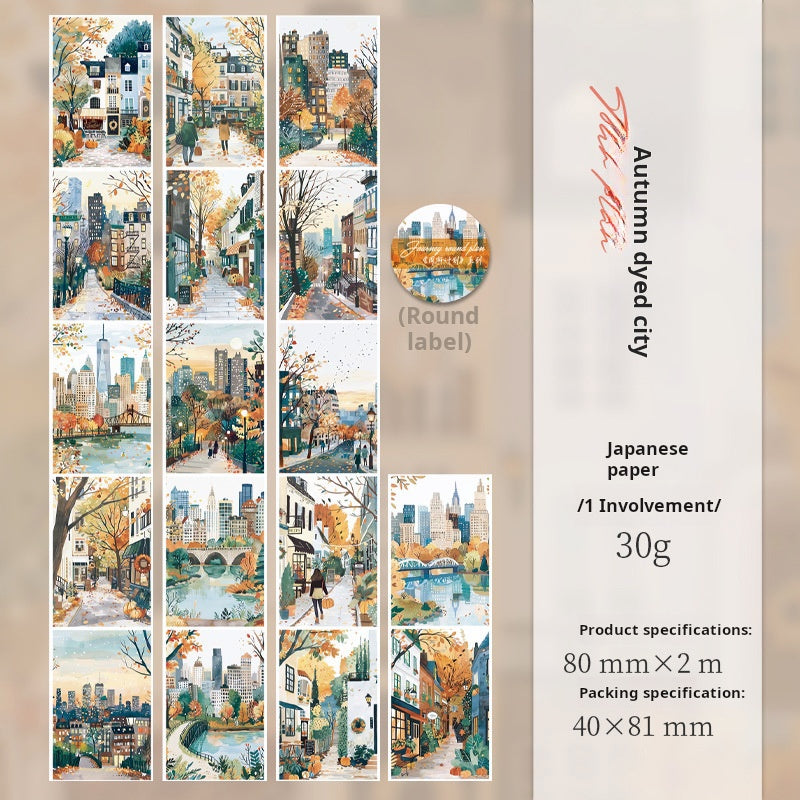 0410 Weekly Travel Program Series Washi tape -8CM*2M