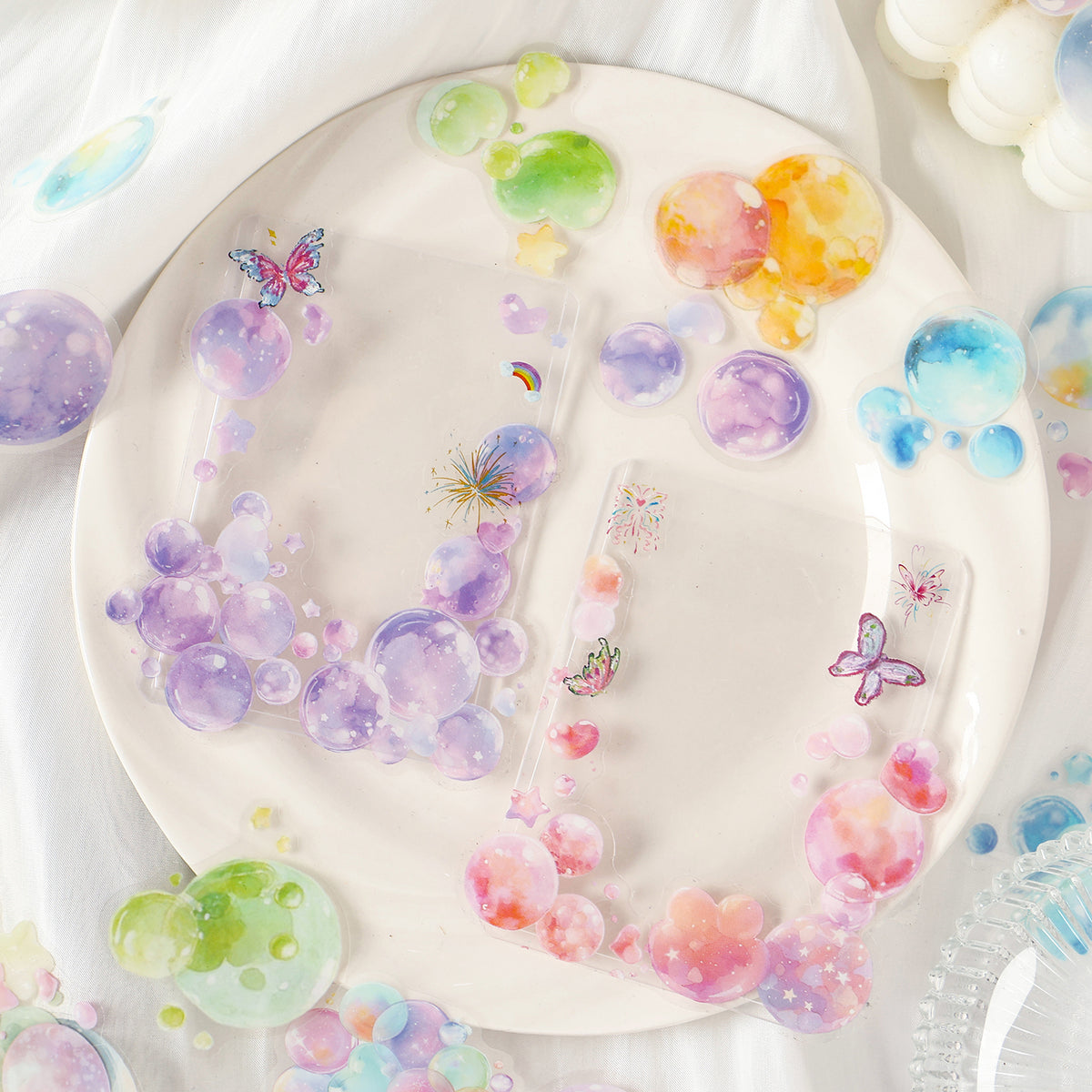 Bubbles on plate