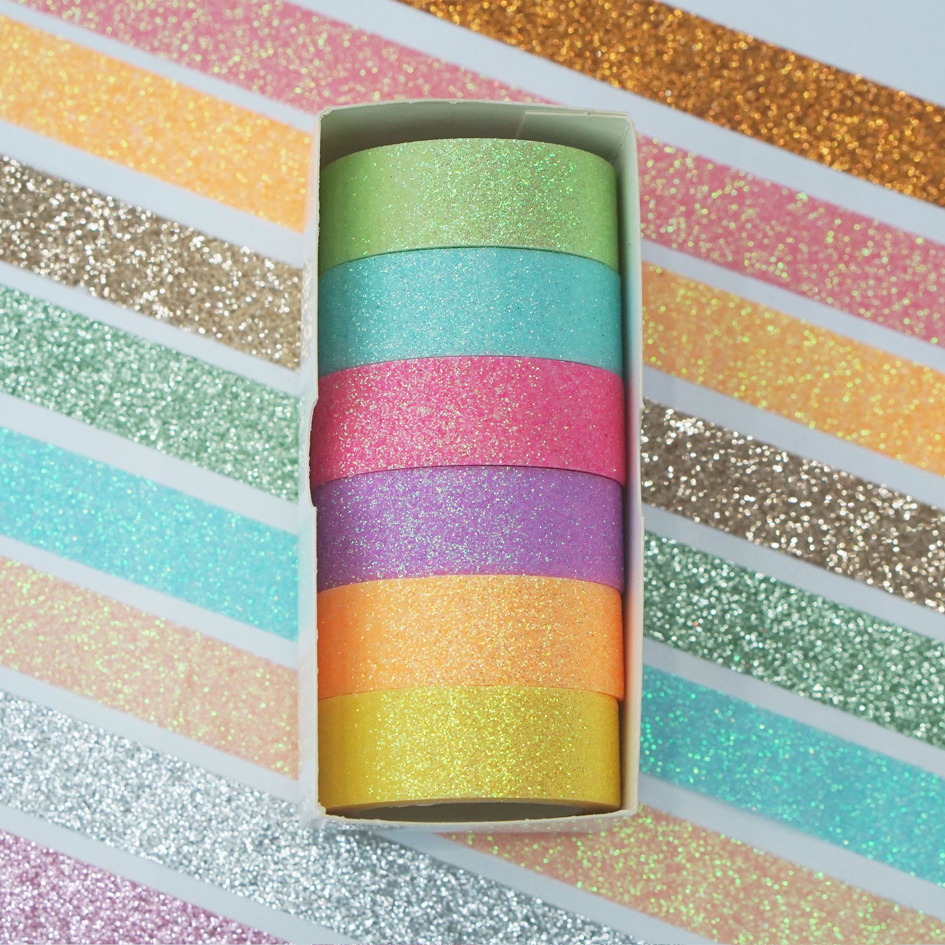 Shiny Washi Tape Set 6 rolls 1.3cm*3m