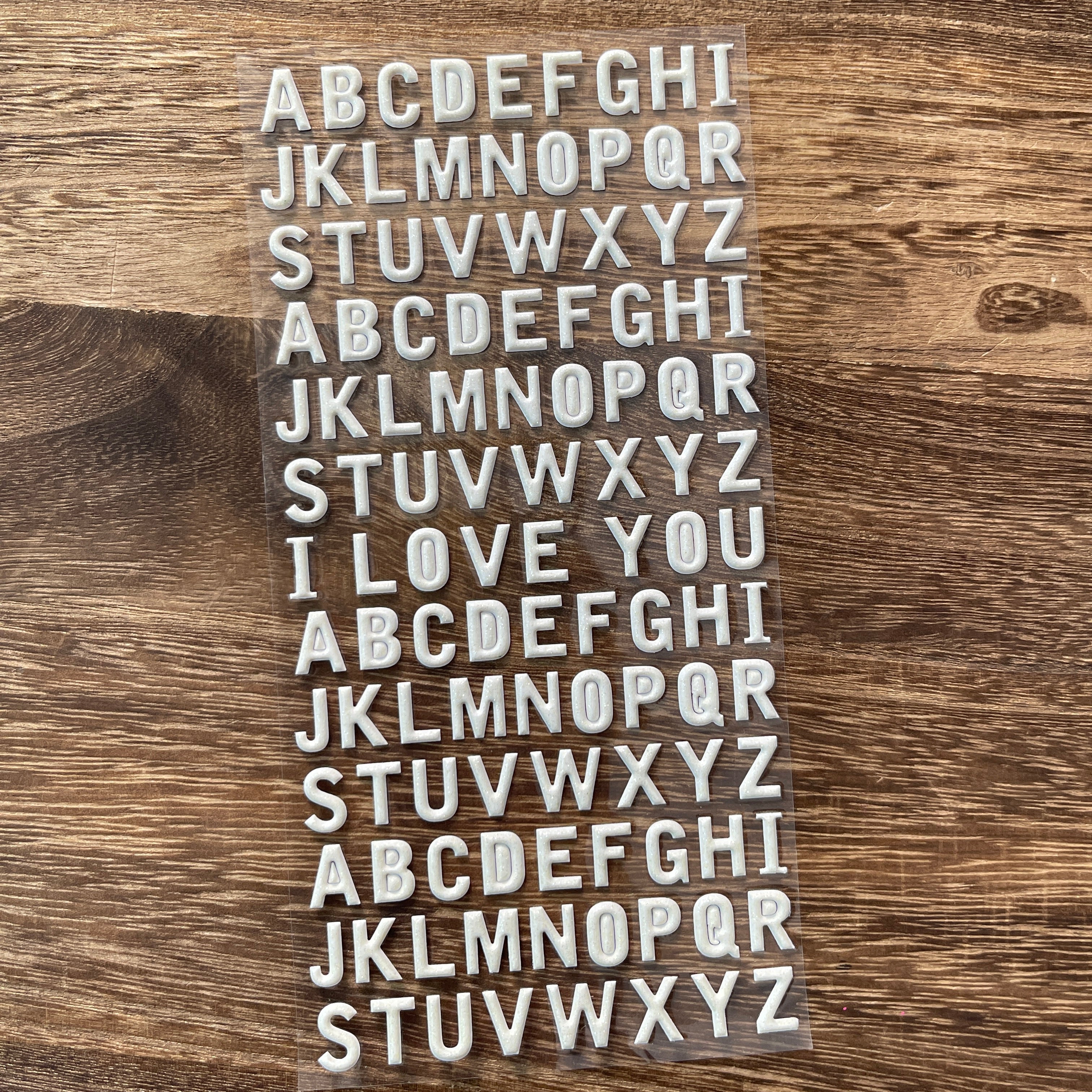 Fine glitter letters sticker -1Pcs each pack