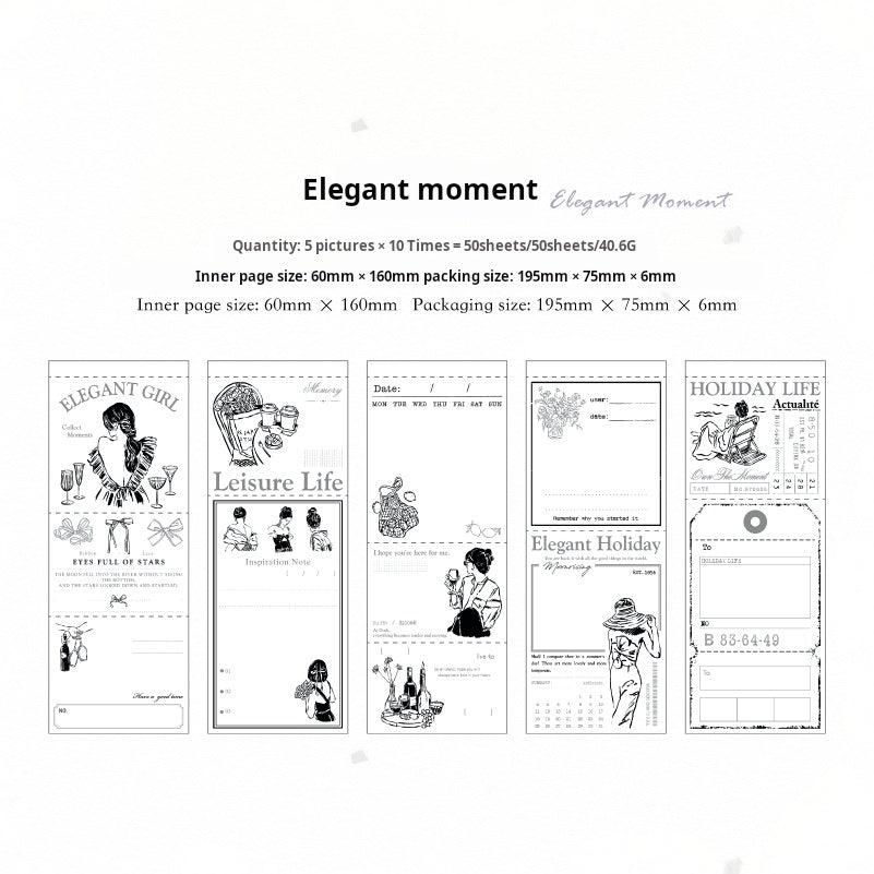 0318 Romantic Life Series Paper -50Pcs each pack
