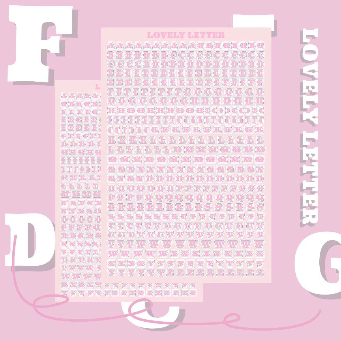 0619 Colored letters Sticker -1Pcs each pack
