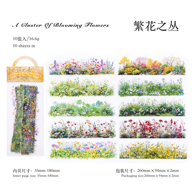 0328 Natural scenery Series PET Sticker -10Pcs each pack