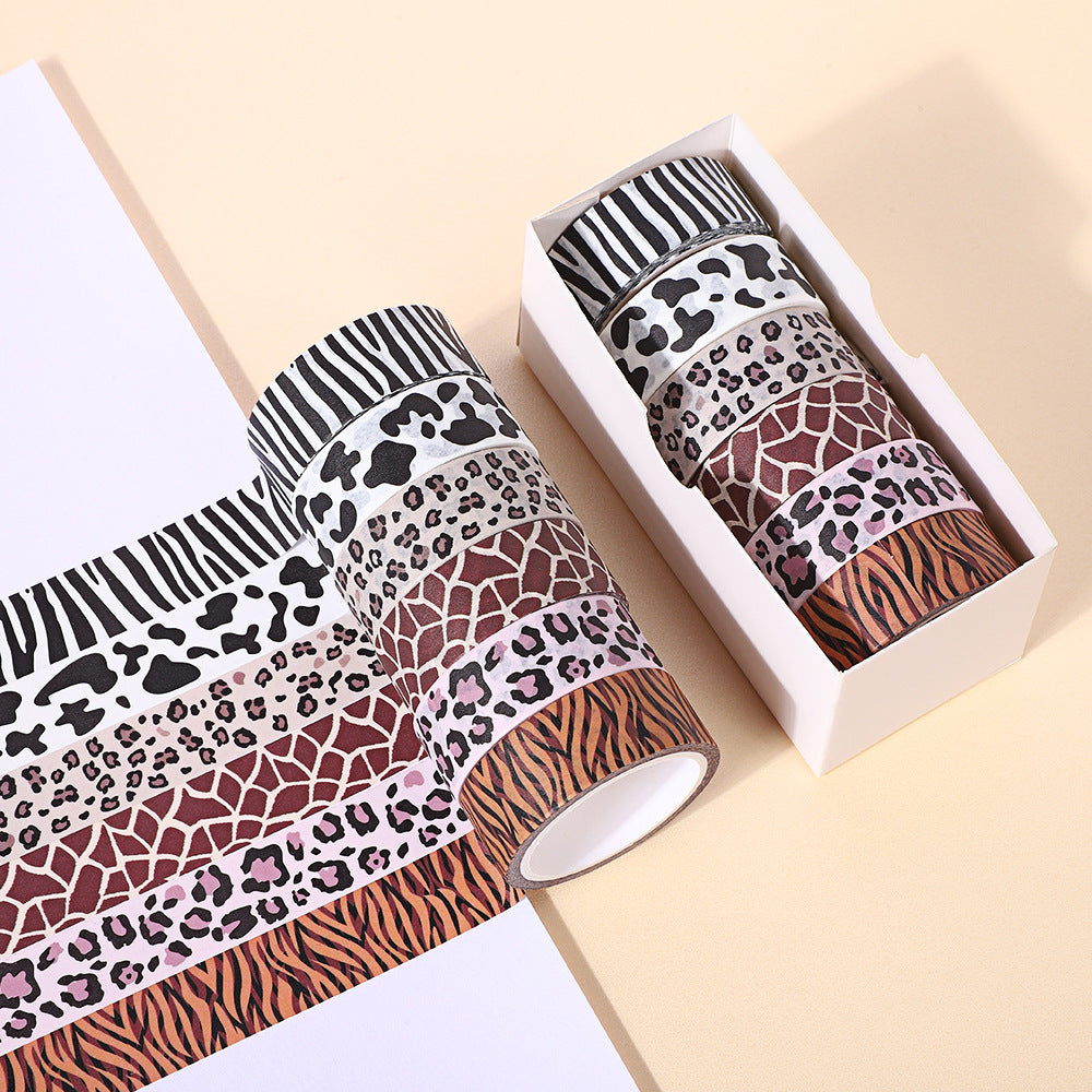 Animal print Washi Tape Set 6 rolls 1.5cm*5m
