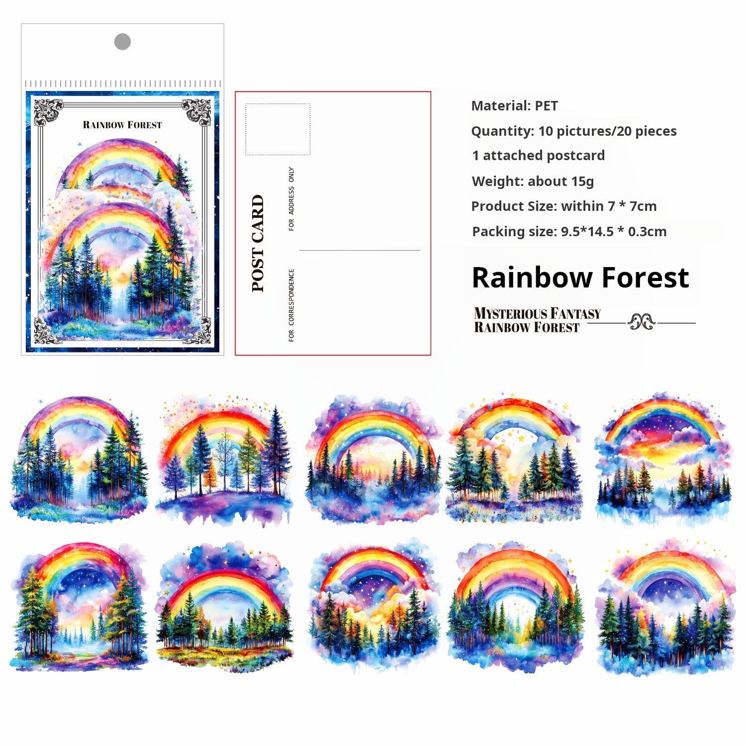 0428 Mystical Fantasy Series Stickers -20Pcs each pack