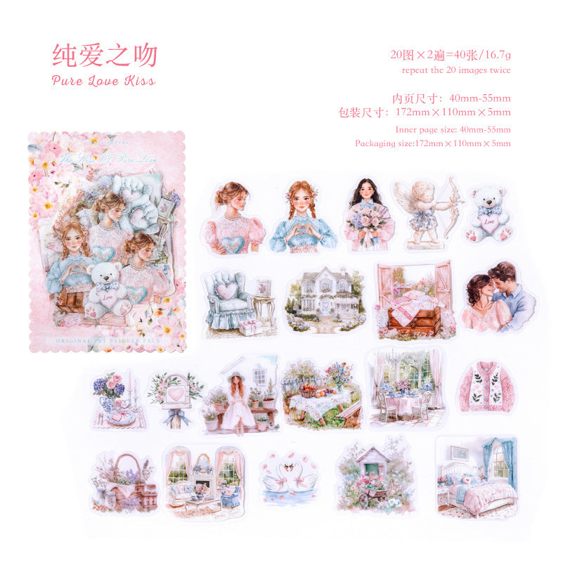 0313 Sweet Overture Series Sticker -40Pcs each pack