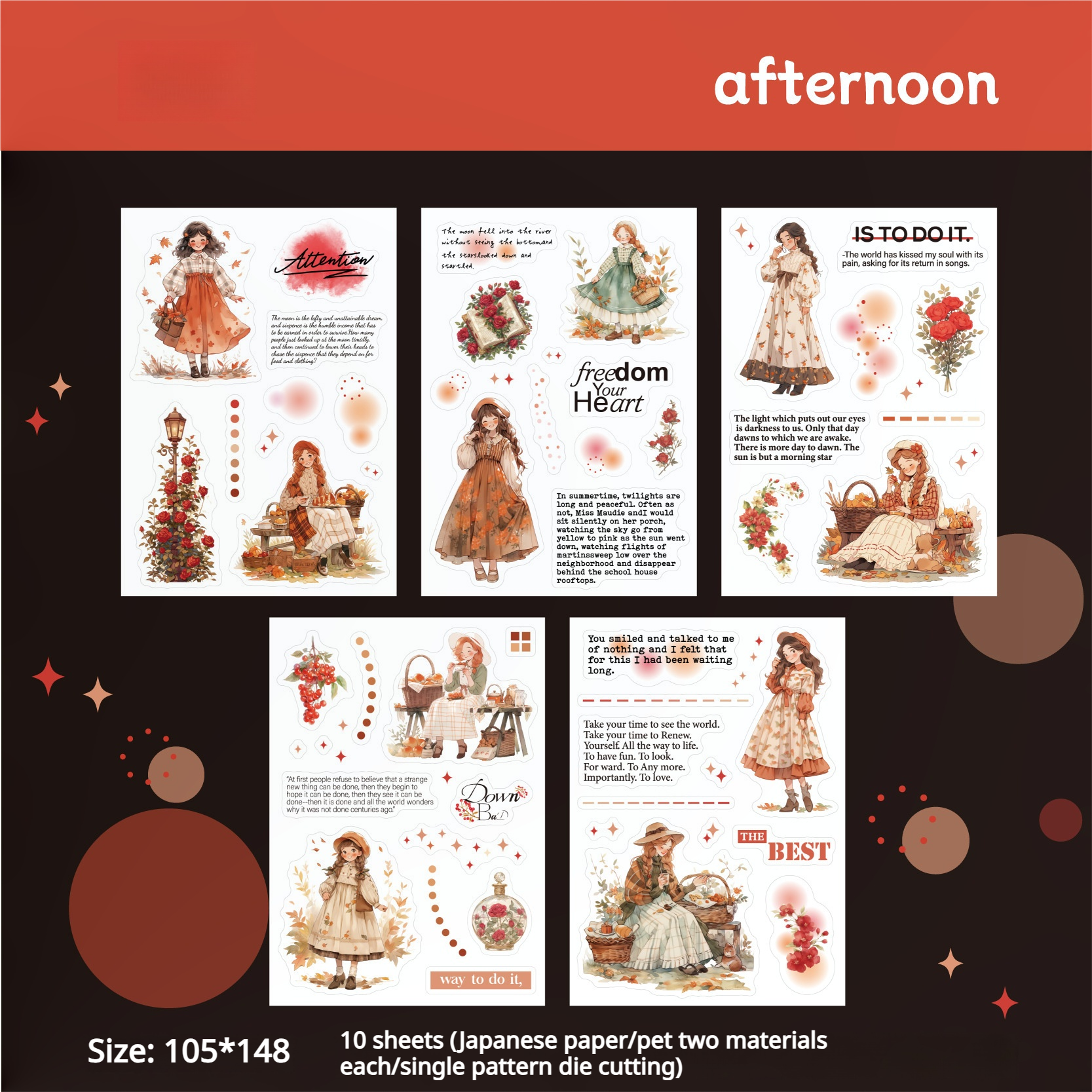 0306 Berlin girl Series Sticker book -10Pcs each pack