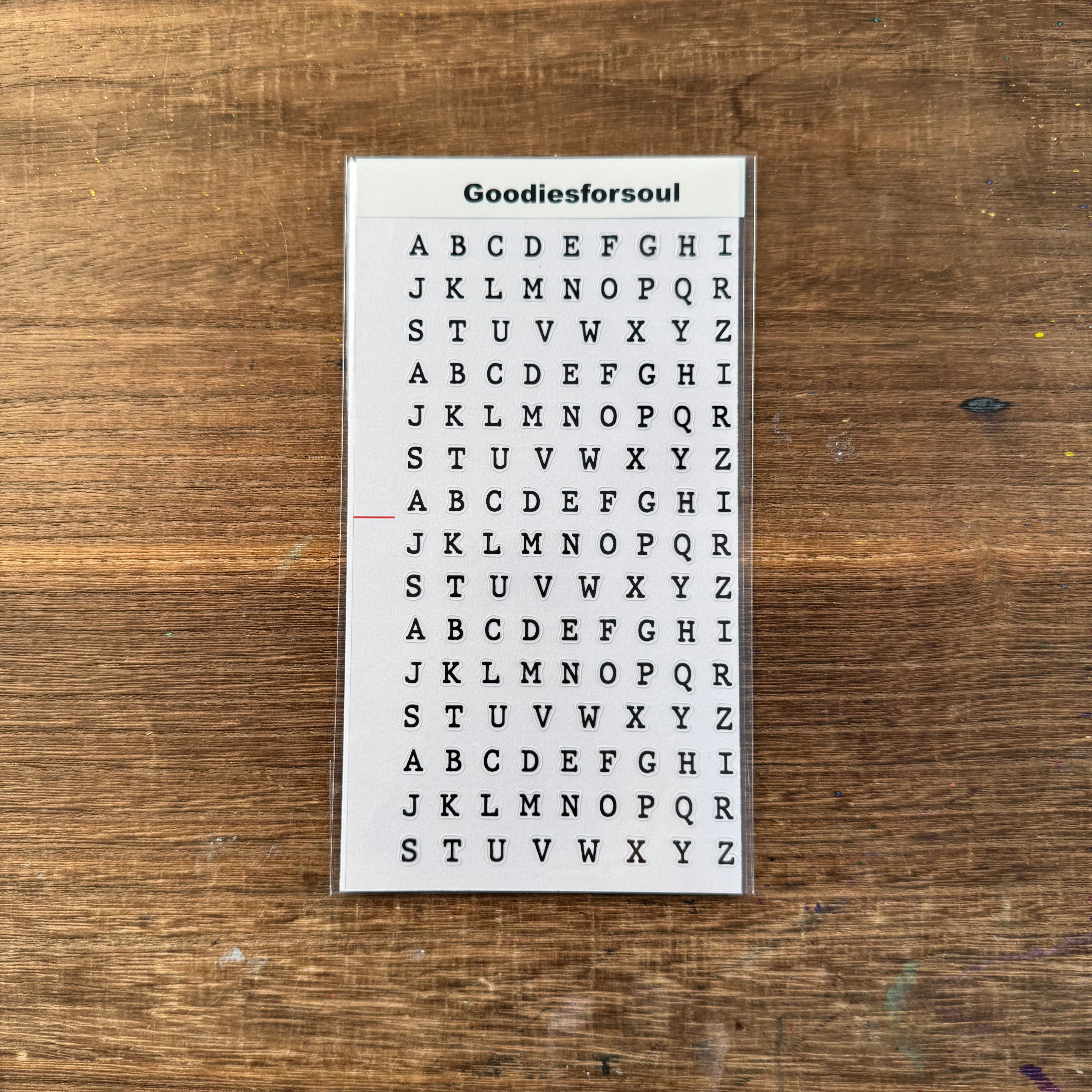 Flat Letter stickers *can be stored in A6 binder