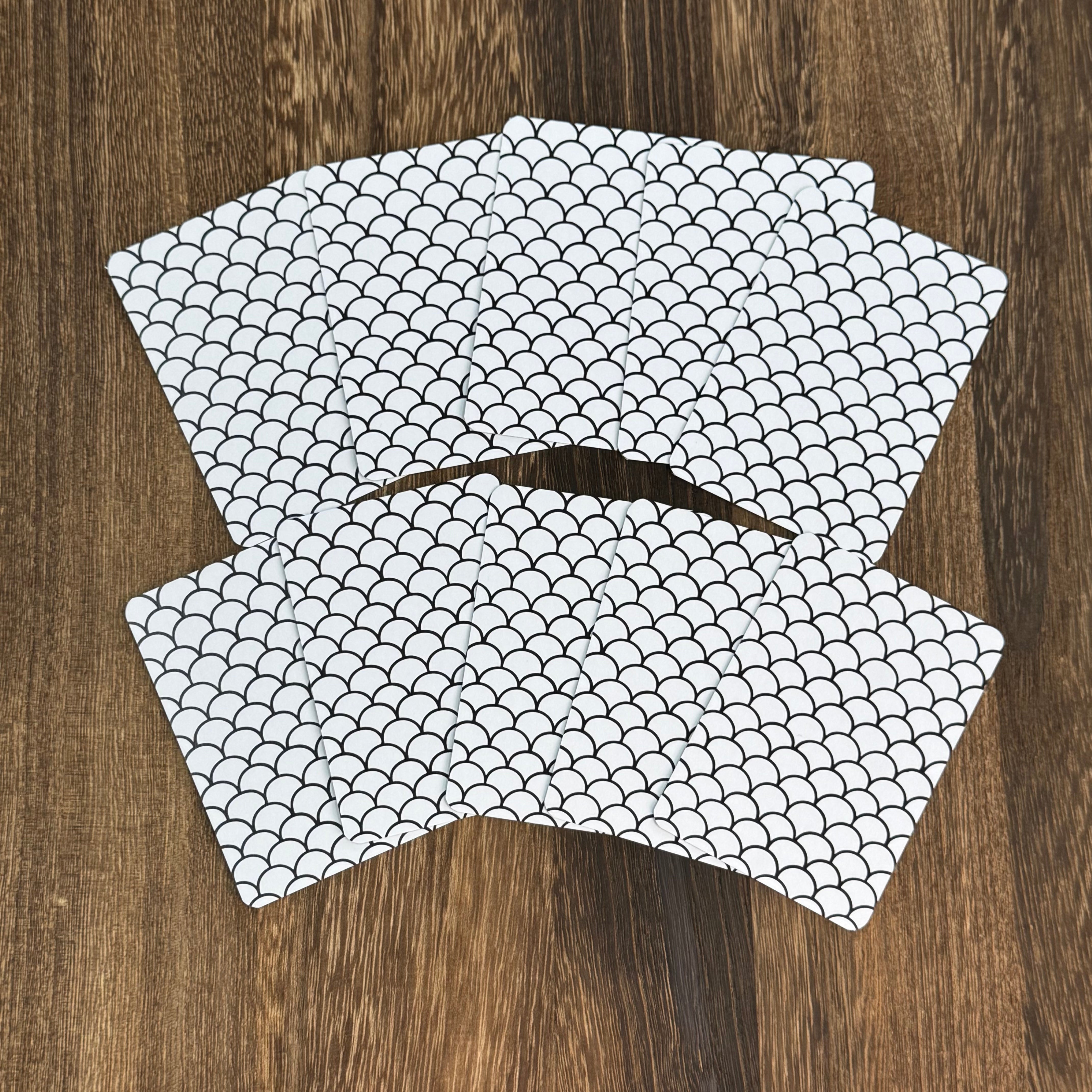 Black and white ATC card pack