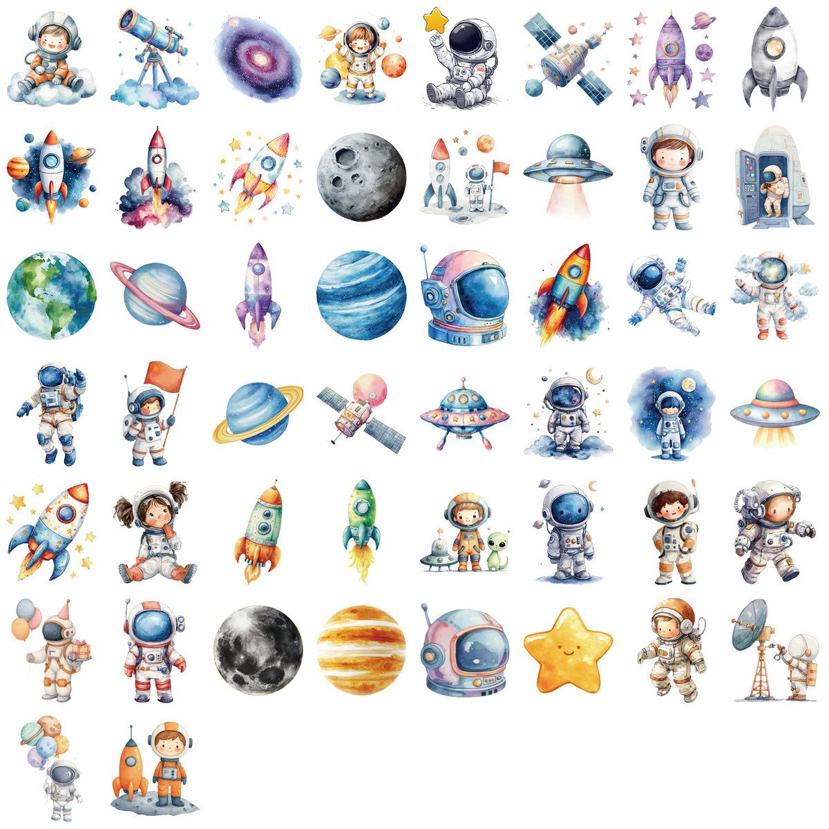 Cartoon Astronaut sticker – view 5