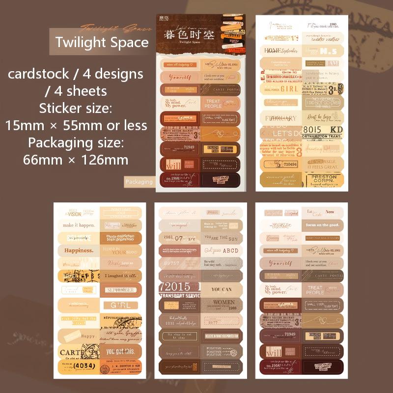 Label cardstock Sticker -4pcs each pack