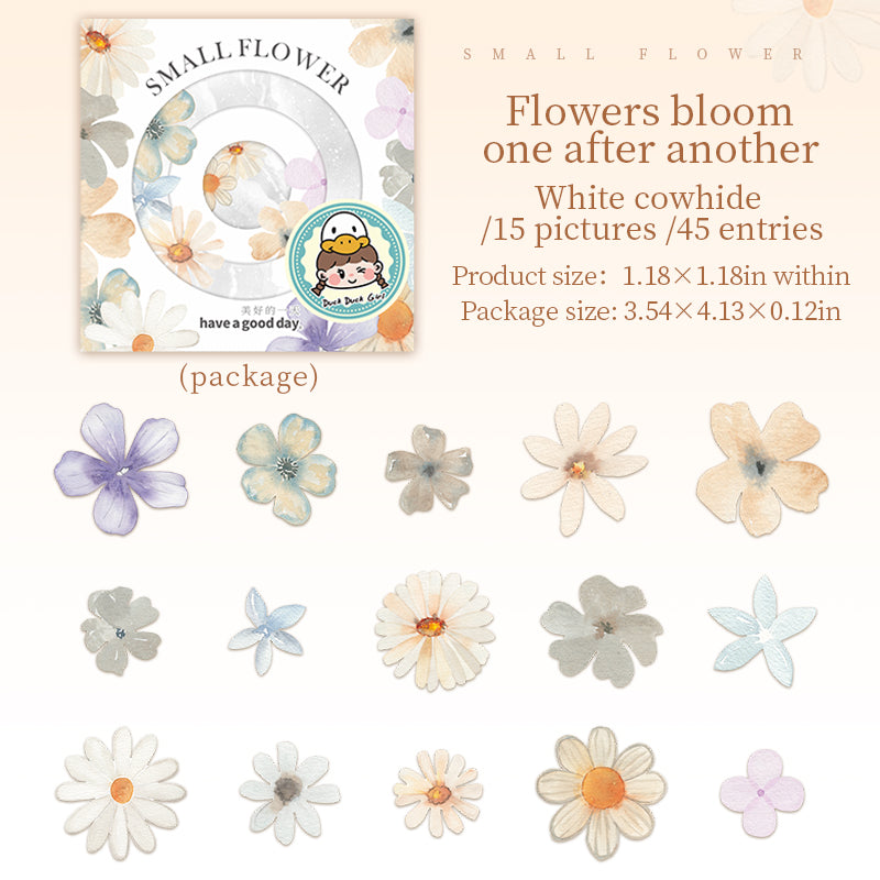 0513 Small Flower Solid Sticker -45Pcs each pack