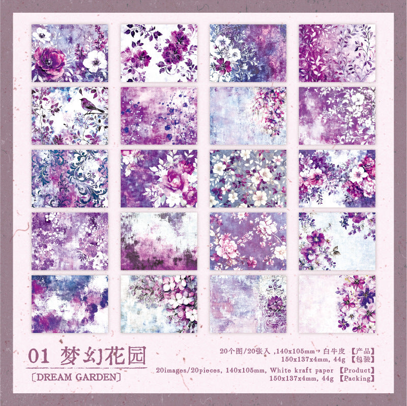 0509 Retro Scrolls Series Solid Paper -20Pcs each pack