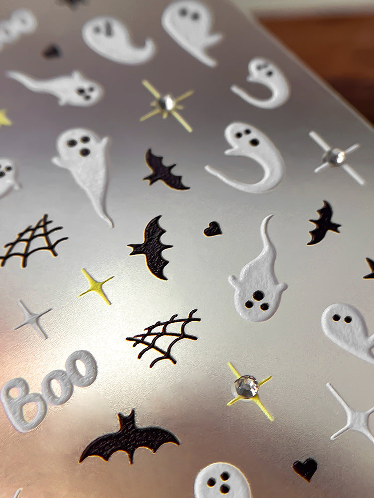 Halloween Ghost sticker sheet angled