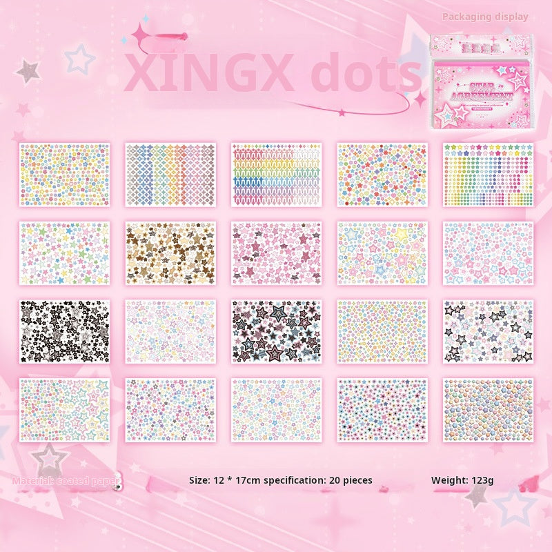 0308 Date with a Star Series Sticker Book -20Pcs each pack