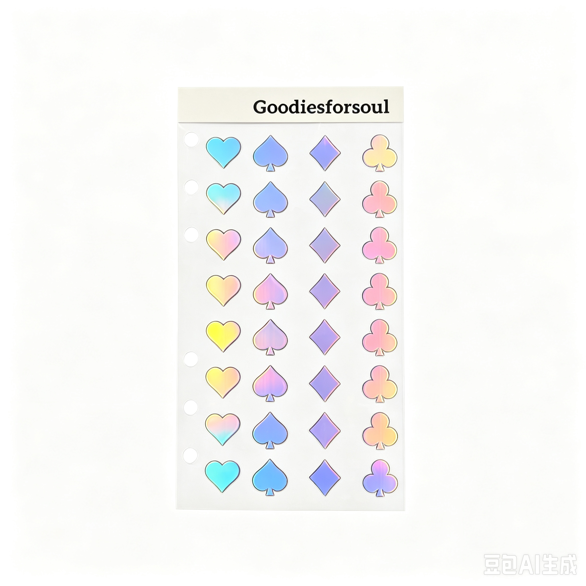 Holographic PET Sticker Bundle, 10 Sheets Assorted Laser Stickers, for Junk Journaling, Scrapbooking & DIY Crafts