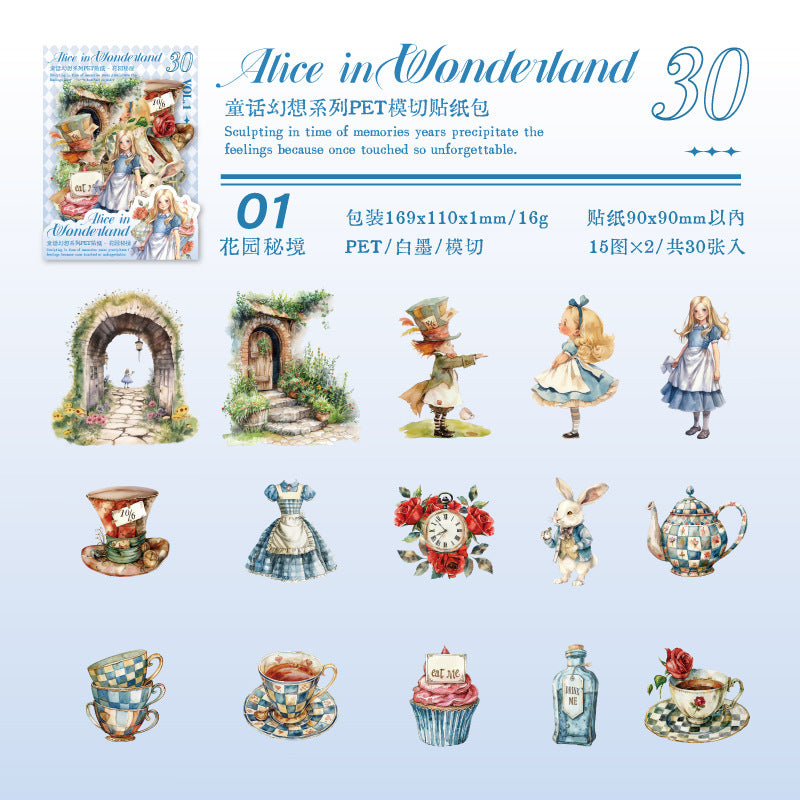 0220 Fairy Tale Fantasy Series stickers -30Pcs each pack