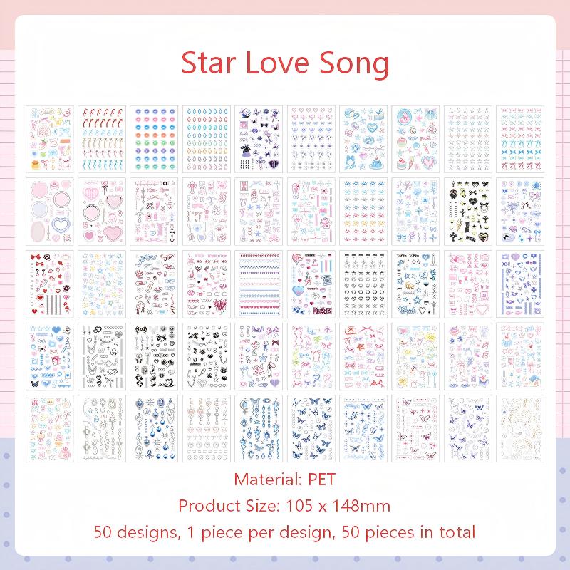 Decorative Basics PET Sticker Book -50Pcs each pack