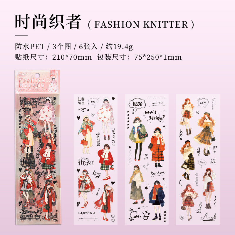 0226 Fantasy muse Series Stickers -6Pcs each pack