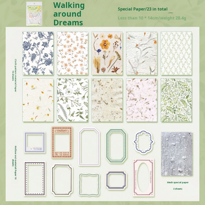 0408 Mountain and fields Series Paper -23Pcs each pack