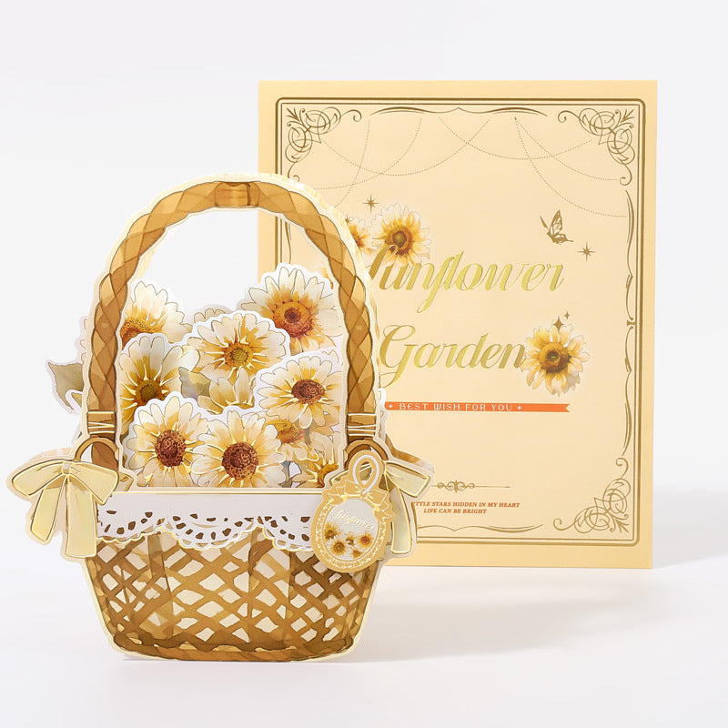 0321 Flower 3D Greeting Card with Envelope