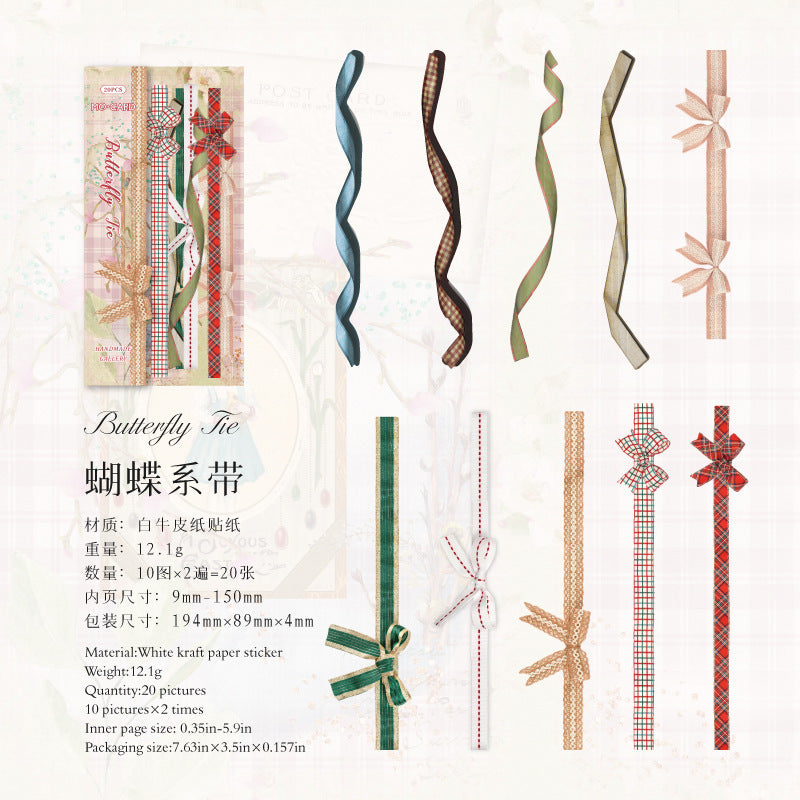 0411 Handmade Gallery Series cardstock Sticker -20Pcs each pack