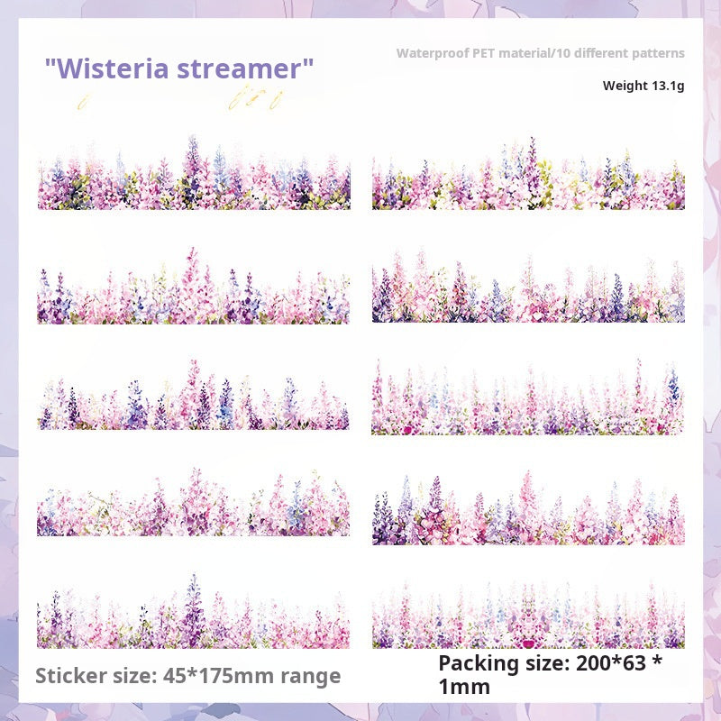 0419 Flower fantasy Series Sticker -10Pcs each pack